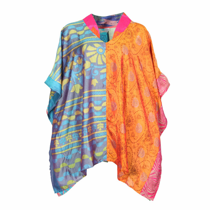 Upcycled Sari Kaftan Top