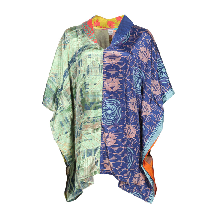 Upcycled Sari Kaftan Top