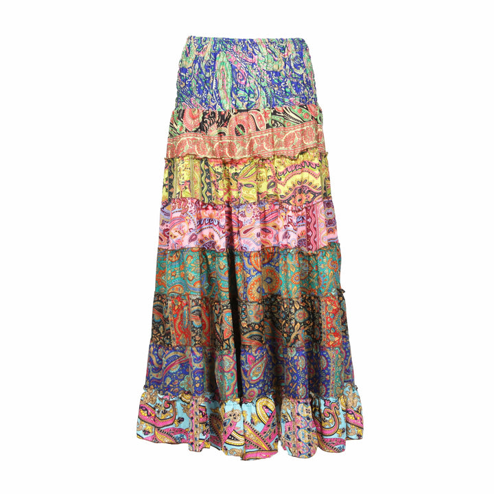 Paisley Tiered Maxi Skirt