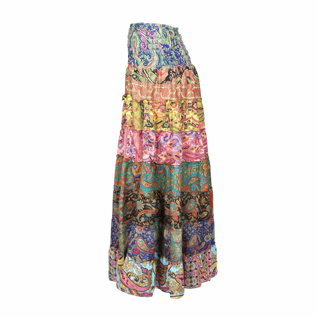 Paisley Tiered Maxi Skirt