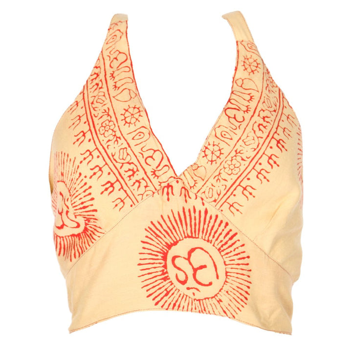 OM Print Halter Neck Top