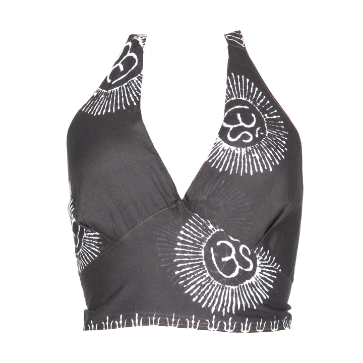 OM Print Halter Neck Top