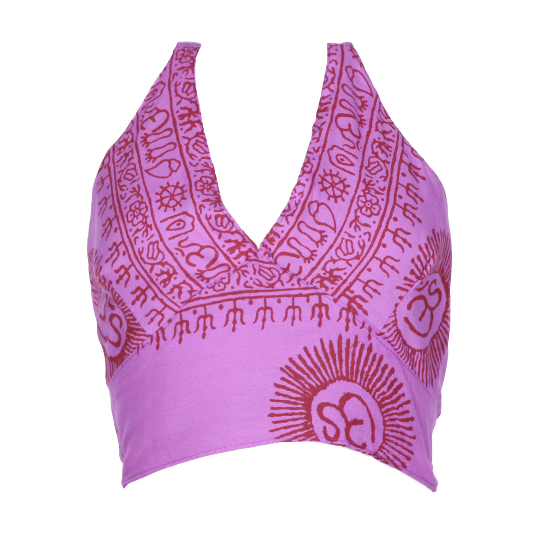 OM Print Halter Neck Top