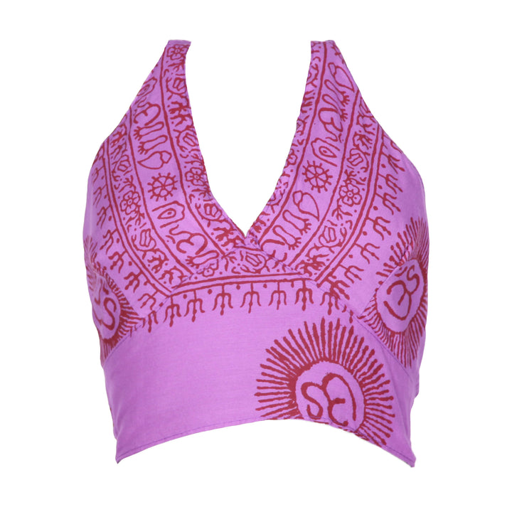 OM Print Halter Neck Top