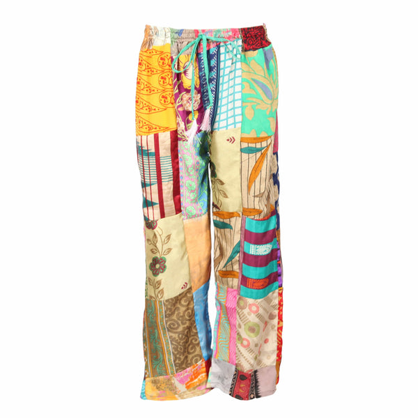 Green Cotton Hippie Pants | Striped Hippie Pants | Soul Flower