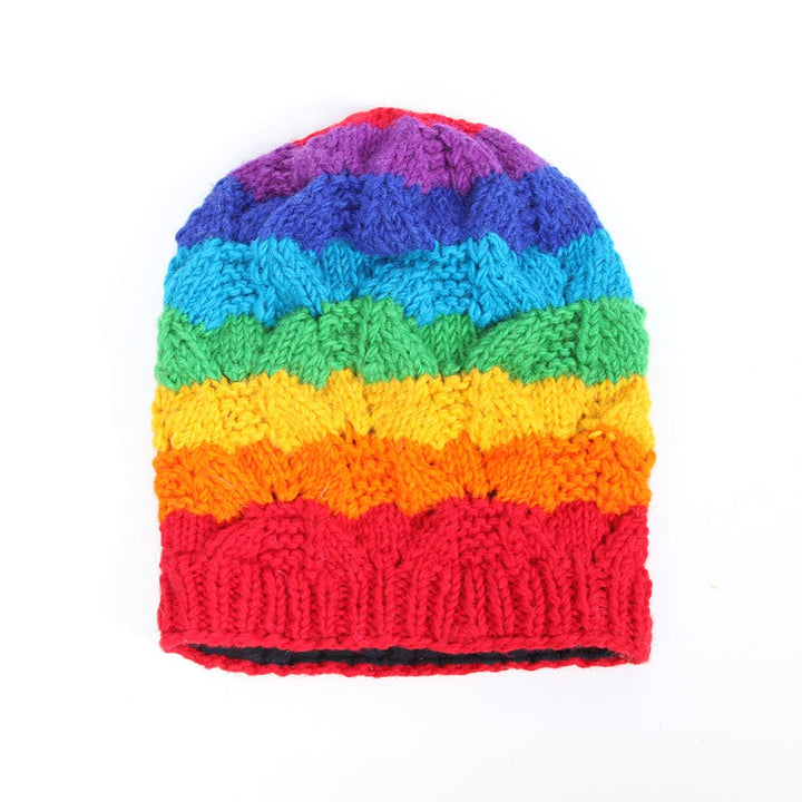 Fair Isle Rainbow Knit Hat