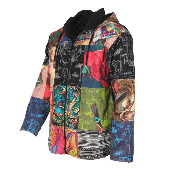 Patchwork Fleece Lined Jacket