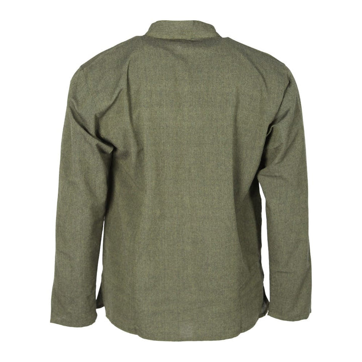 Hemp Mix Collarless Shirt