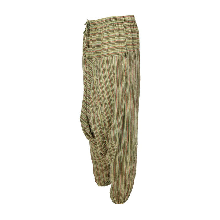 Green Stonewashed Harem Pants