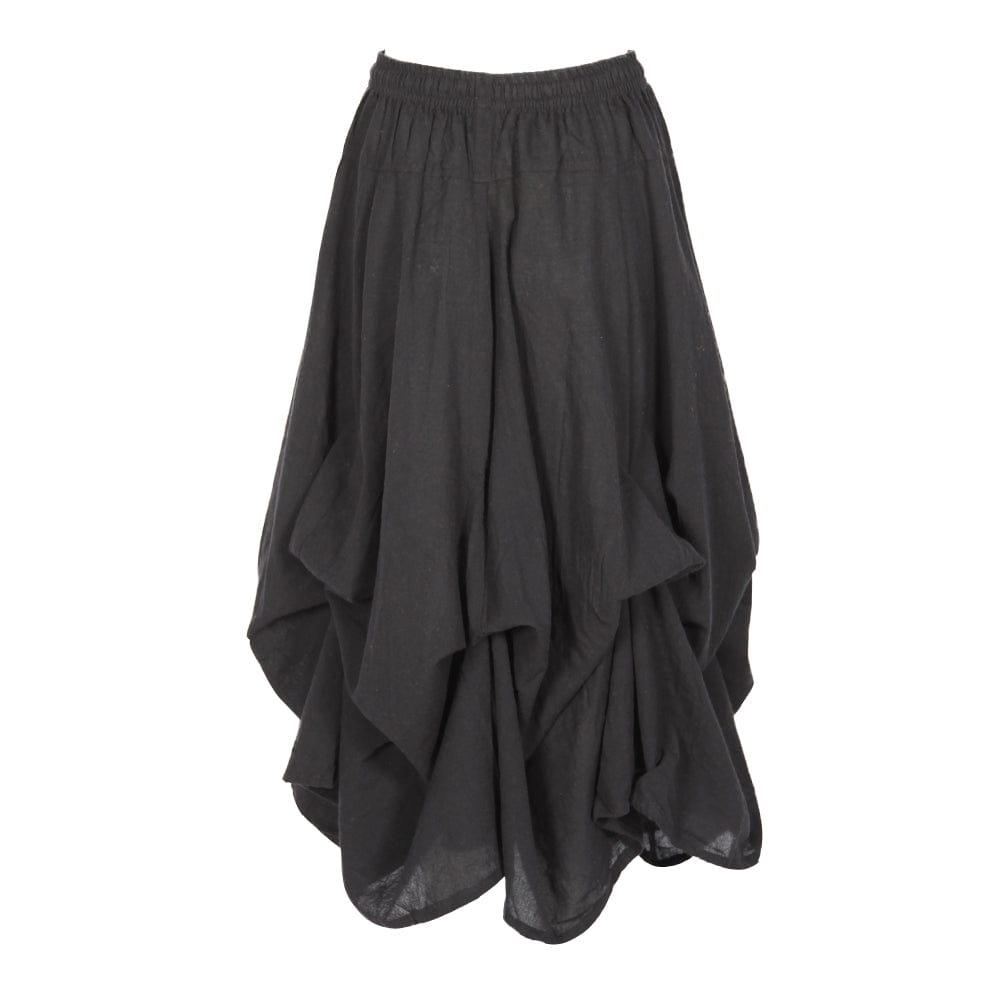 Ruffle Balloon Midi Skirt