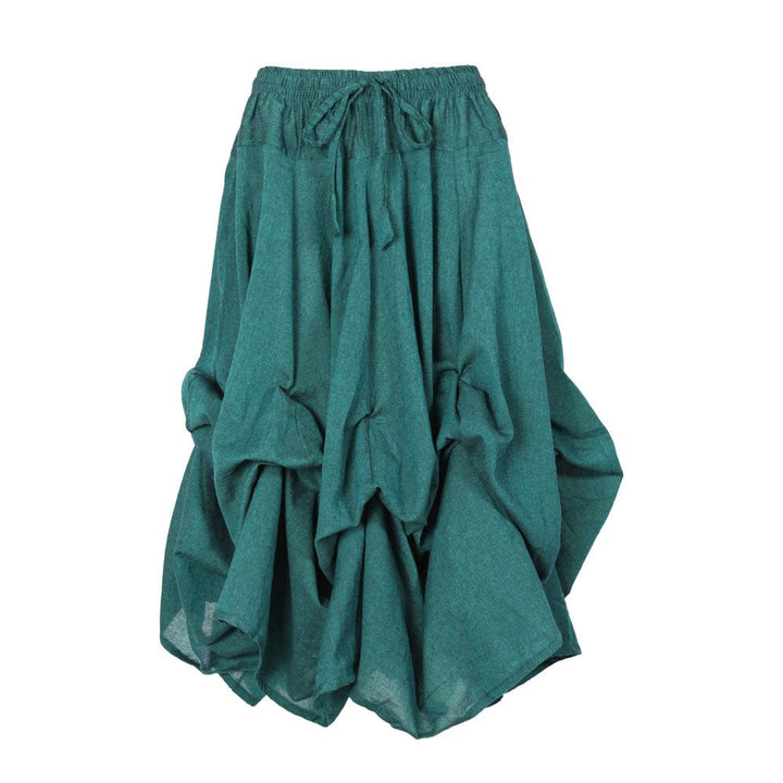 Ruffle Balloon Midi Skirt