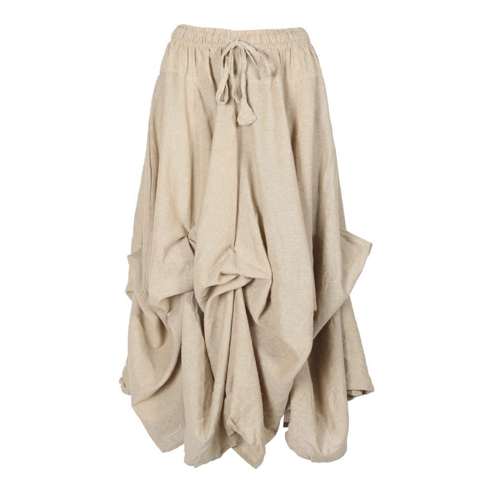 Ruffle Balloon Midi Skirt