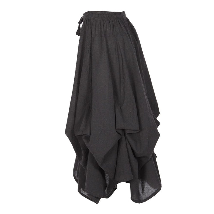 Ruffle Balloon Midi Skirt