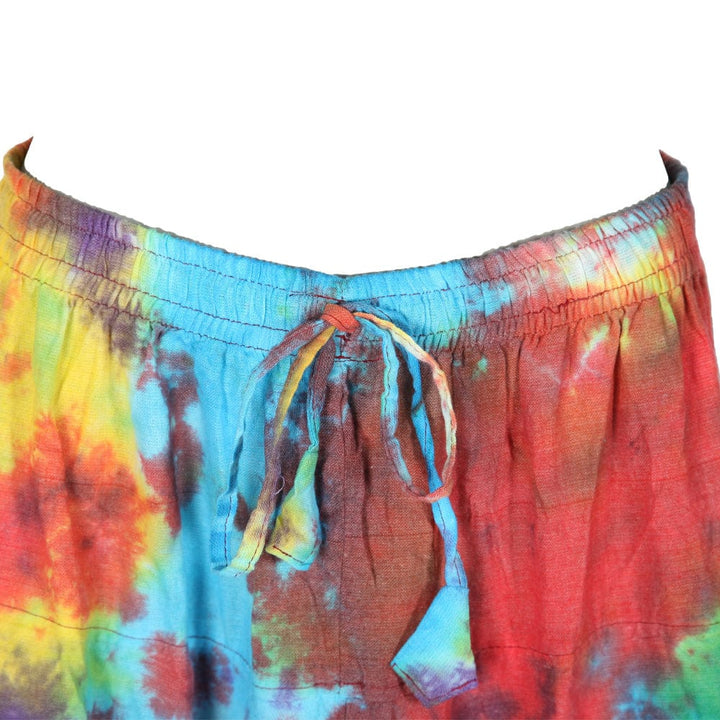 Cotton Tie-Dye Hanky Hem Skirt