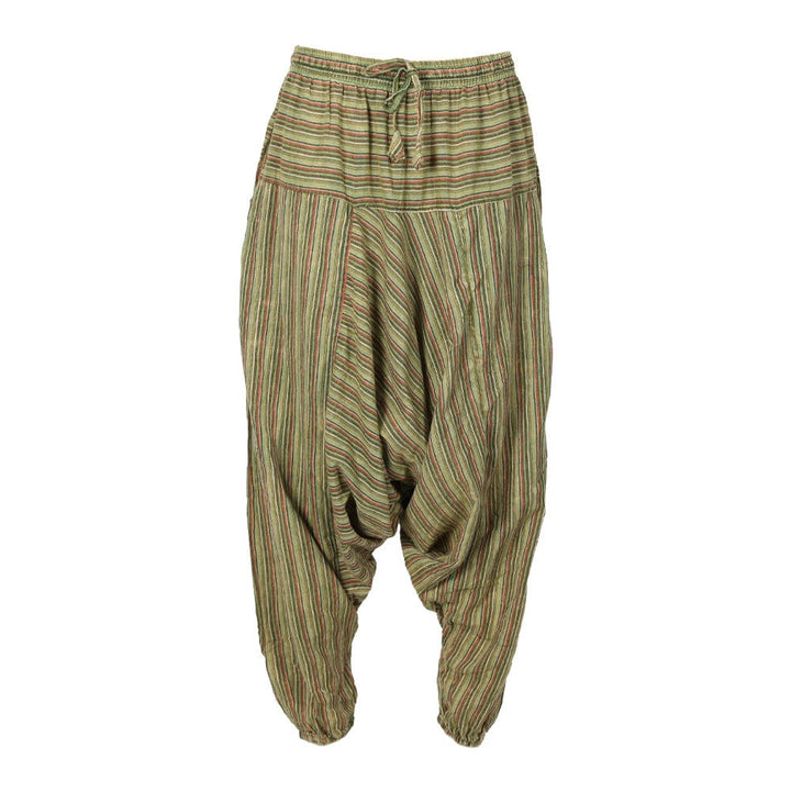 Green Stonewashed Harem Pants