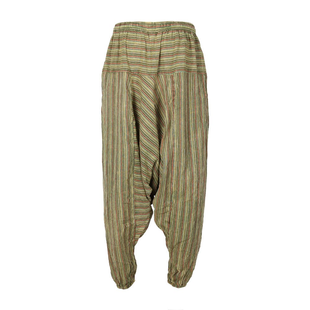 Green Stonewashed Harem Pants