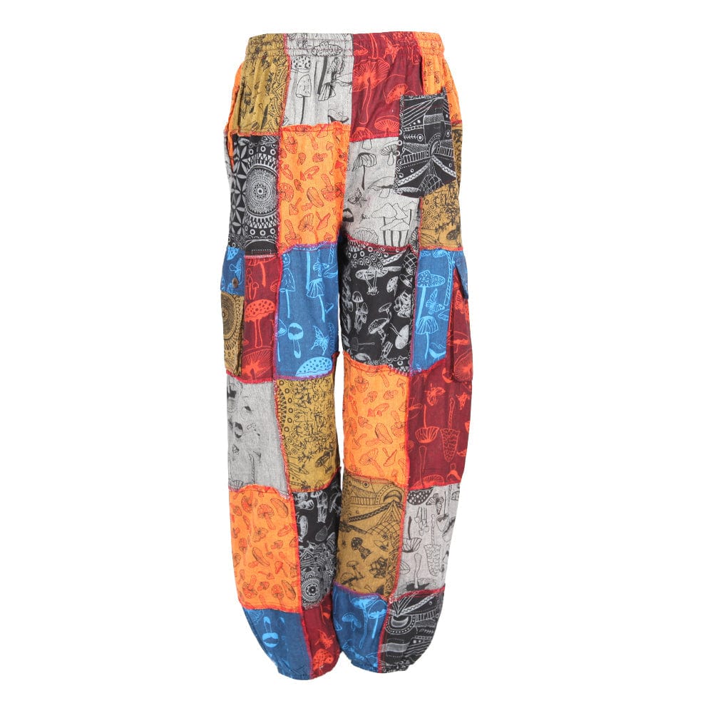 Men's Patchwork Mushroom Cargo Pants