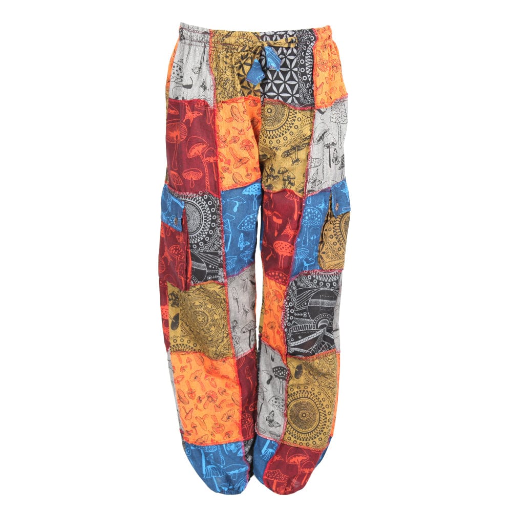 Men's Patchwork Mushroom Cargo Pants