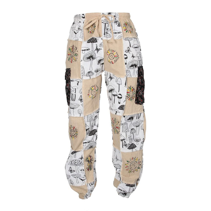 Men's Patchwork Mushroom Cargo Jogger Pants