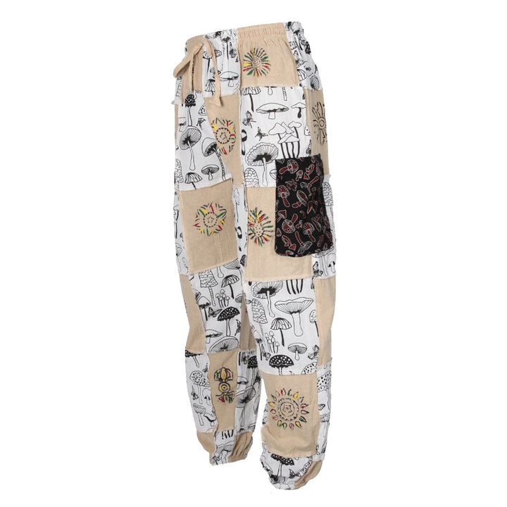 Men's Patchwork Mushroom Cargo Jogger Pants