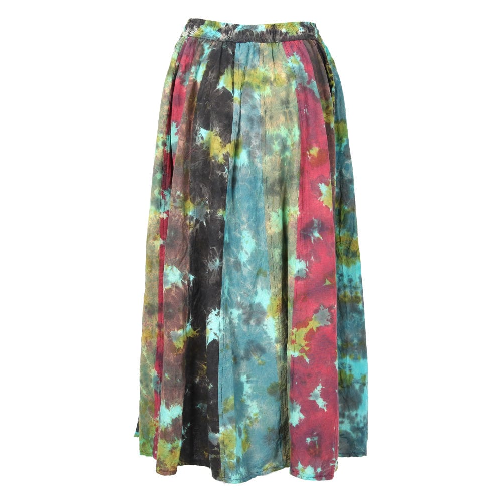 Tie Dye Cotton Maxi Skirt