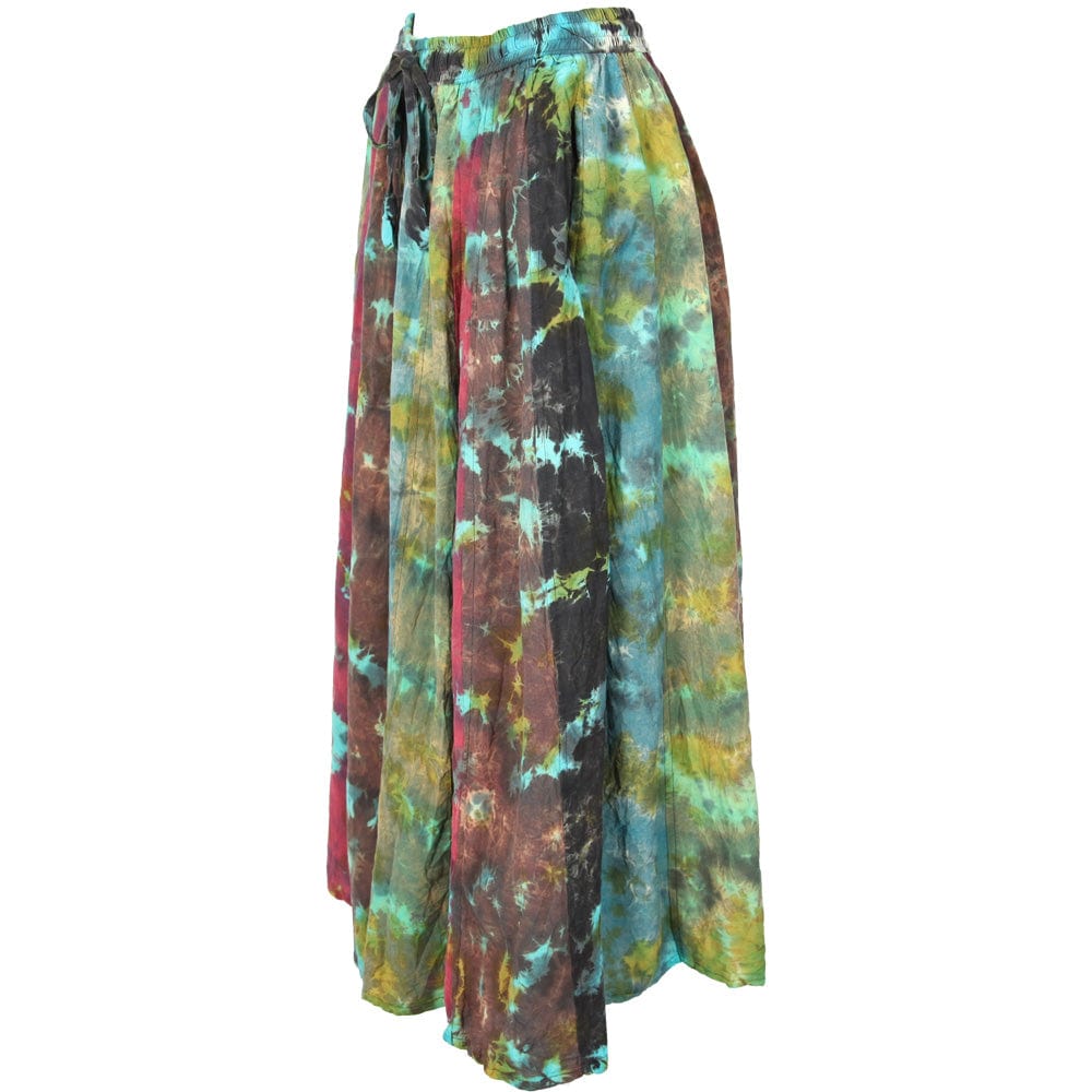 Tie Dye Cotton Maxi Skirt