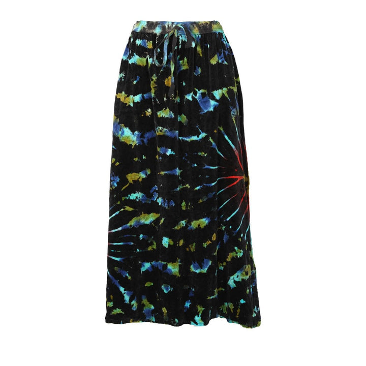 Tie Dye Velvet Maxi Skirt