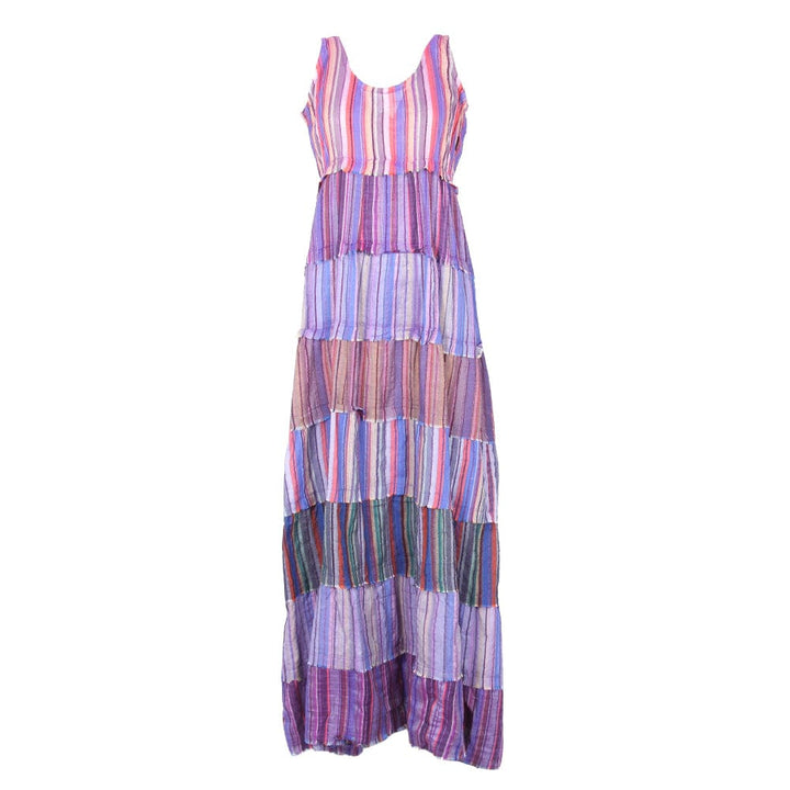 Tiered Stripe Maxi Dress