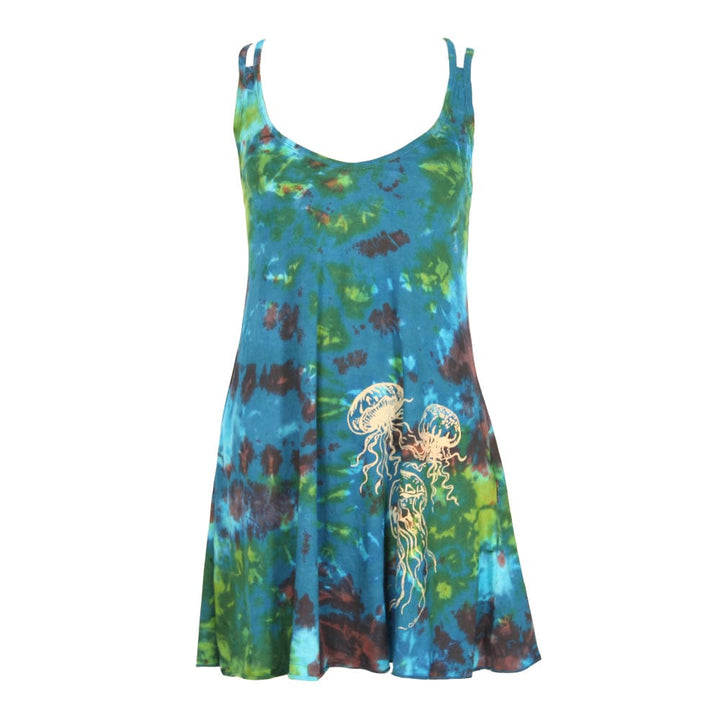 Tie Dye Motif Mini Dress