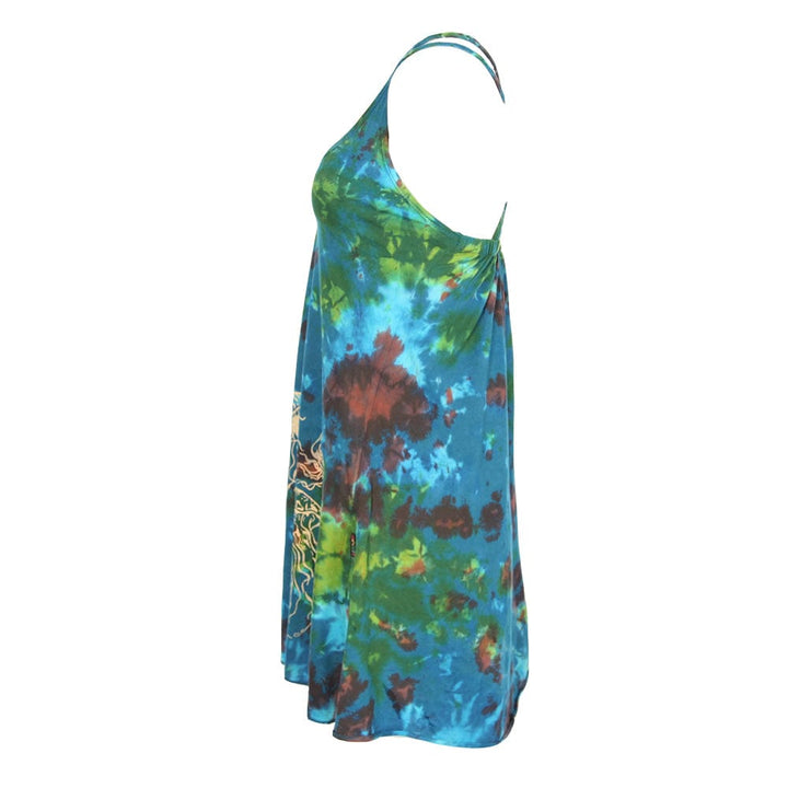 Tie Dye Motif Mini Dress