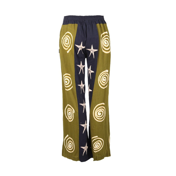 Wide Leg Two Tone Star Trousers