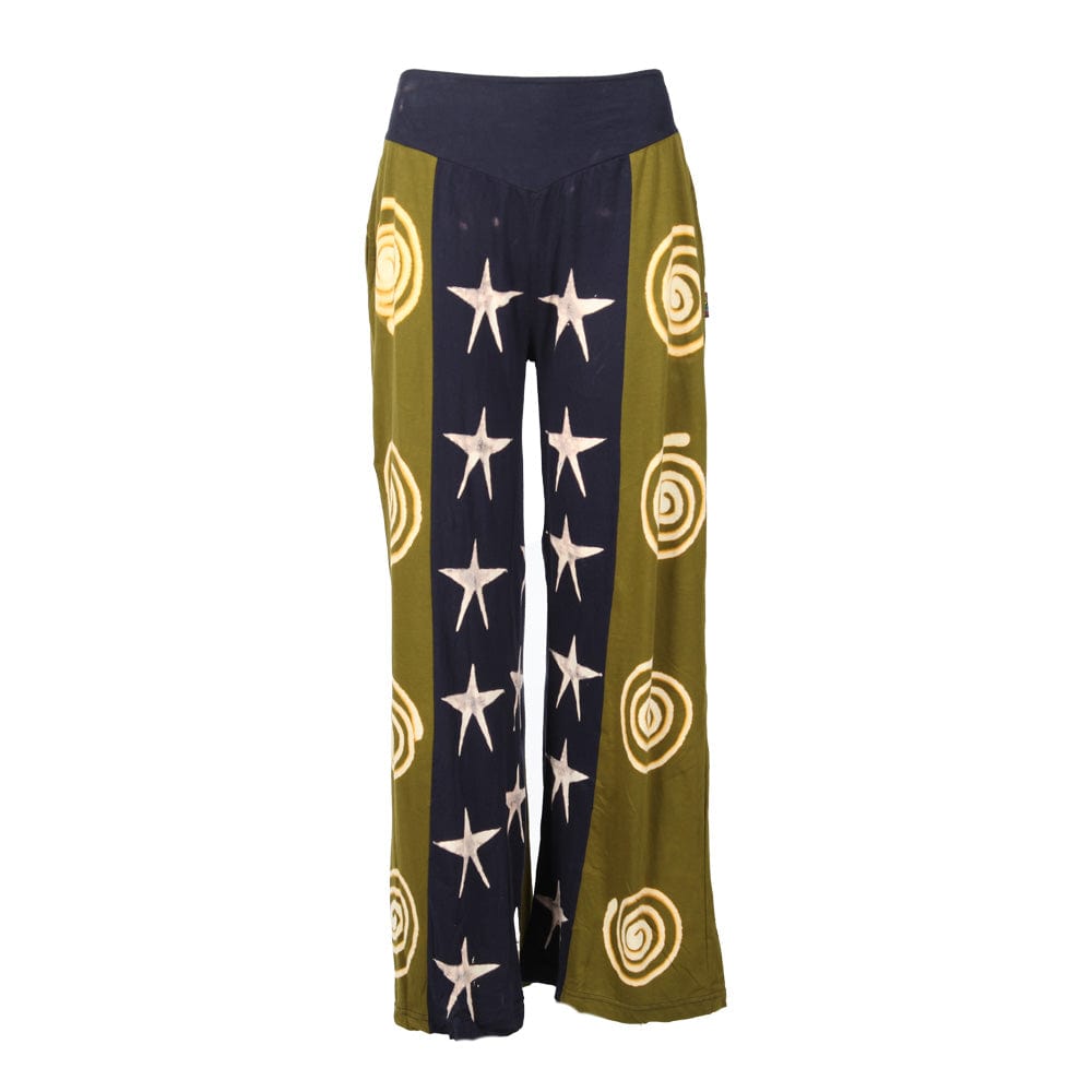 Wide Leg Two Tone Star Trousers