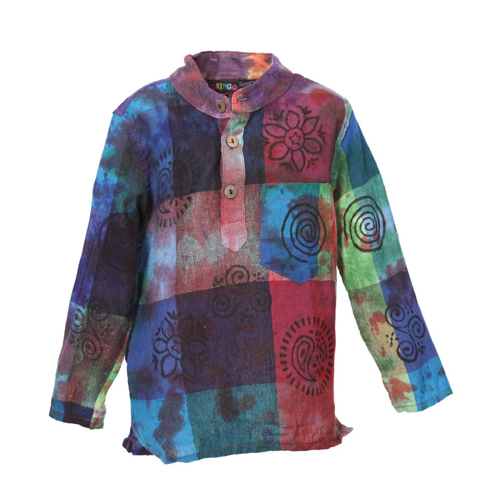 Kids Tie Dye Patchwork Kurta