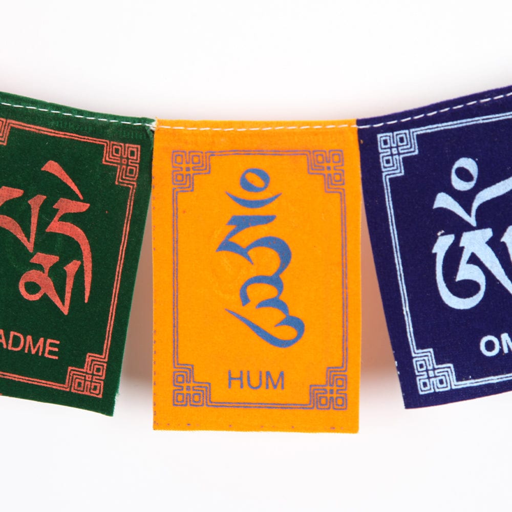 Om Mani Padme Hum Mini Velvet Flags