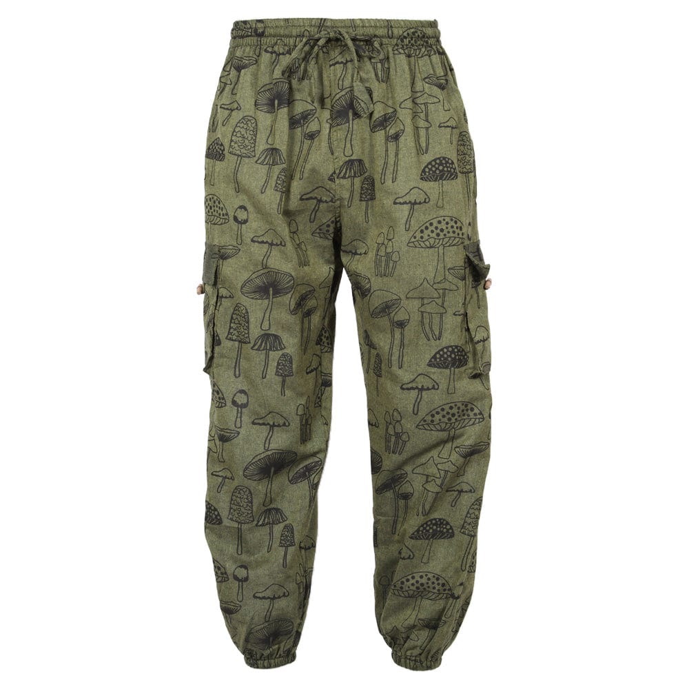 Mushroom Print Cargo Pants