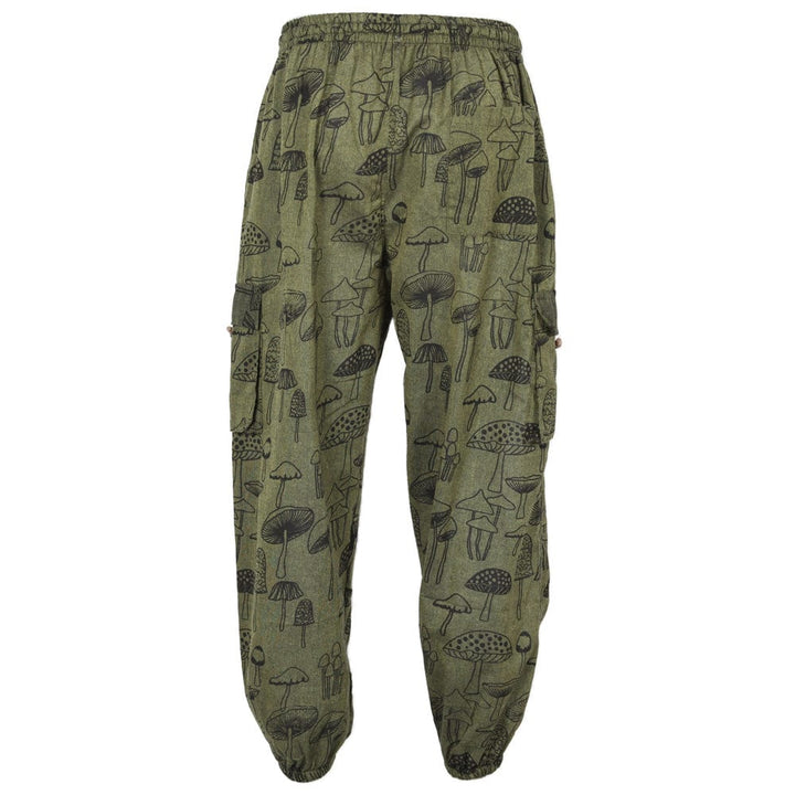 Mushroom Print Cargo Pants