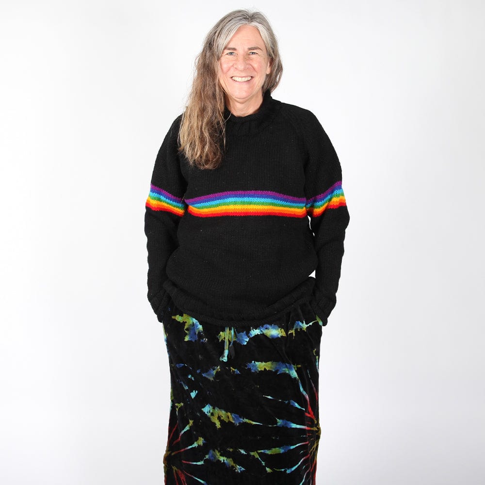 Rainbow Stripe Wool Jumper