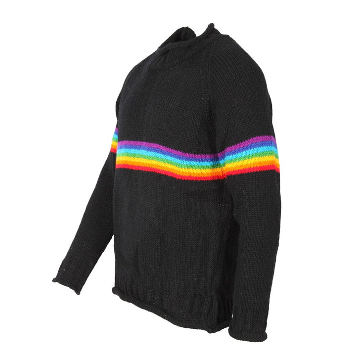 Men's Rainbow Stripe Wool Jumper