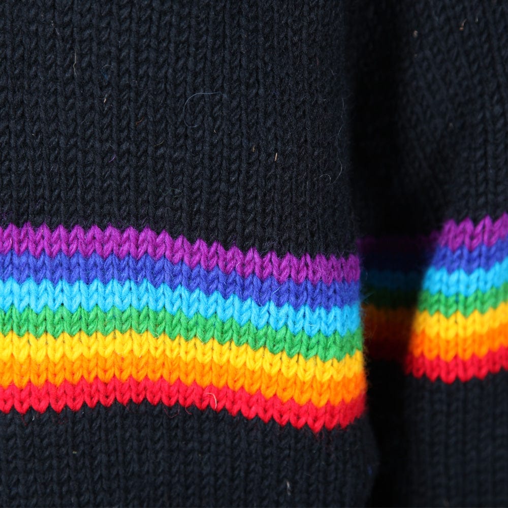 Men's Rainbow Stripe Wool Jumper