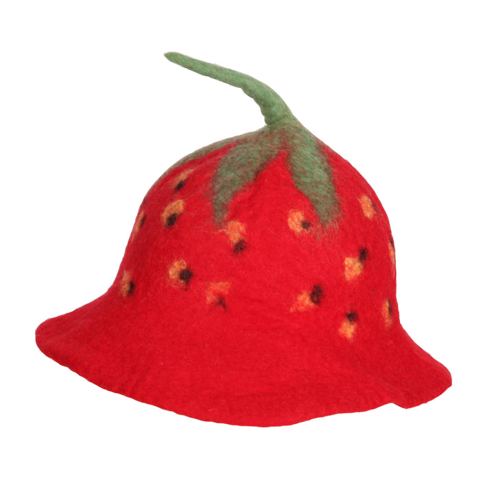 Strawberry Felt Bucket Hat