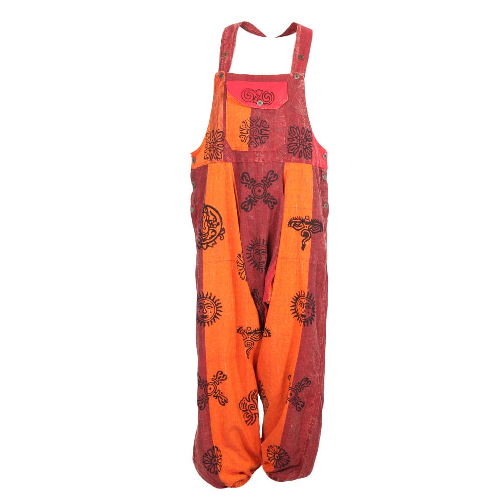 Block Print Harem Dungarees