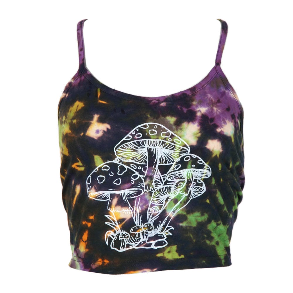 Overdyed Mushroom Print Halter Top