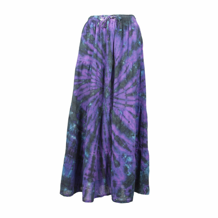 Tie Dye Tiered Maxi Skirt