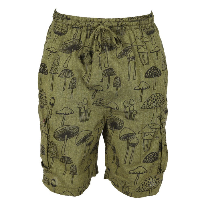 Mushroom Print Cargo Shorts