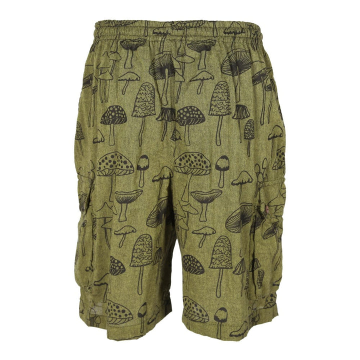 Mushroom Print Cargo Shorts