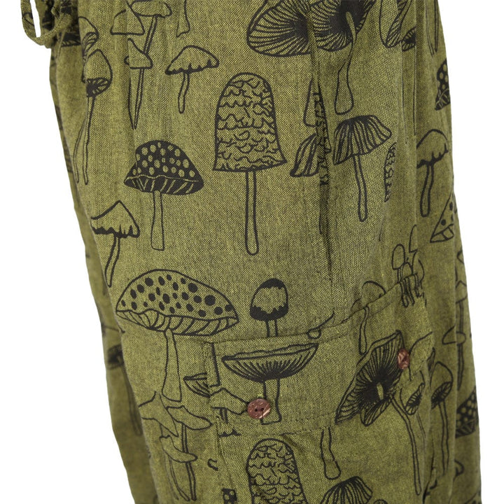 Mushroom Print Cargo Shorts