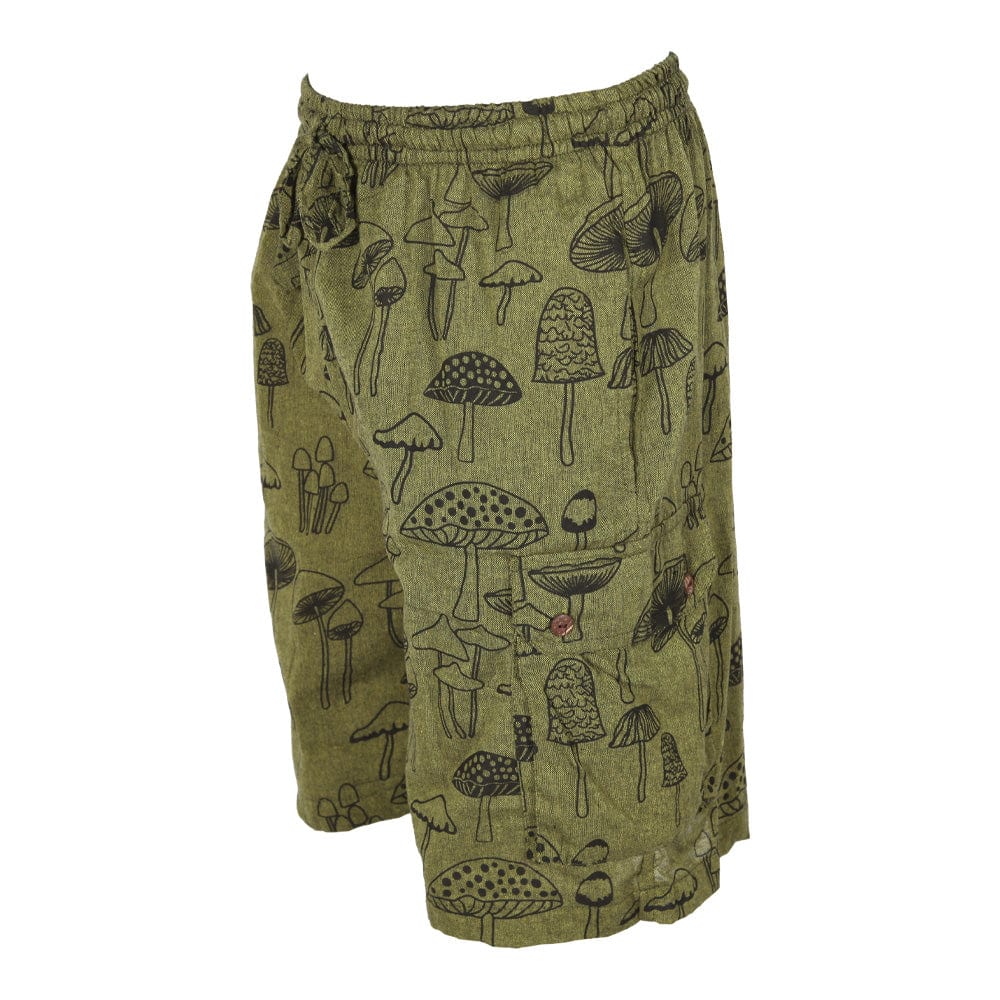 Mushroom Print Cargo Shorts