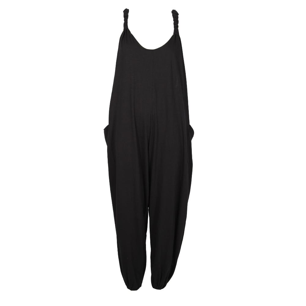 Plain Cotton Harem Jumpsuit