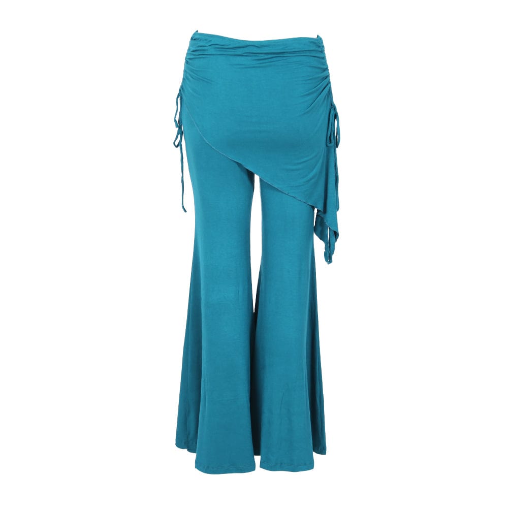 Flared Trousers with Skirt Overlay