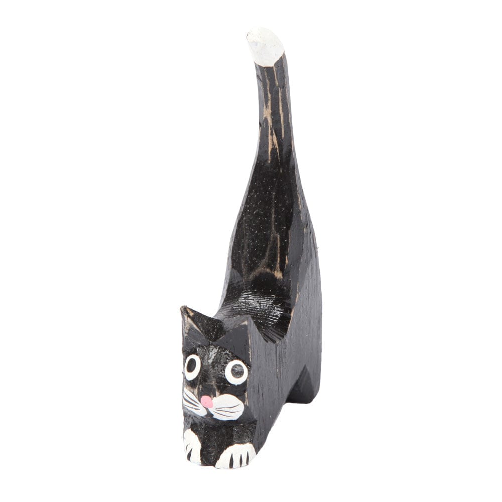 Wooden Cat Shelf Ornament